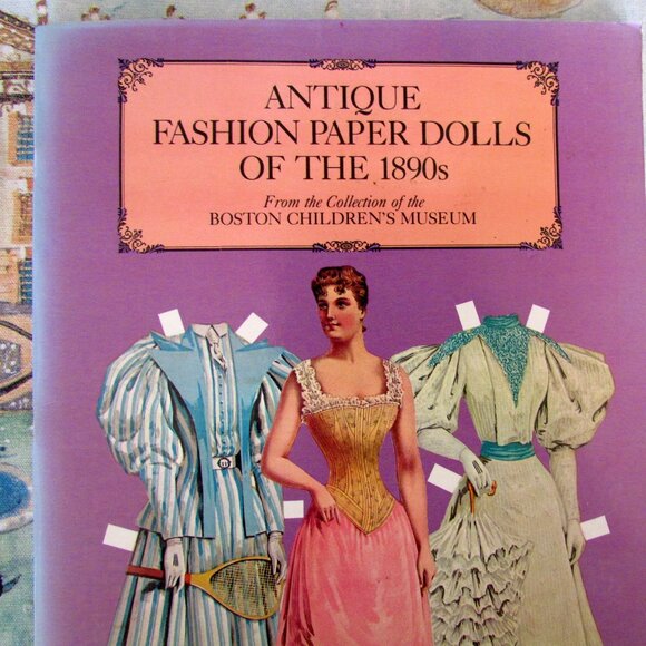 PAPER DOLLS, 1890s ANTIQUE FASHION GIBSON GIRL COSTUMES, UNCUT DOVER MUSEUM BOOK - Picture 2 of 9